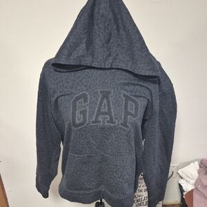 GAP HOODIE Black Leopard Print Ladies Size XL